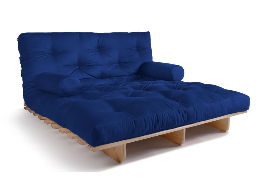 Schlafsofa 140x200 - Slim Comfort Classic - Pascall Futon Blau