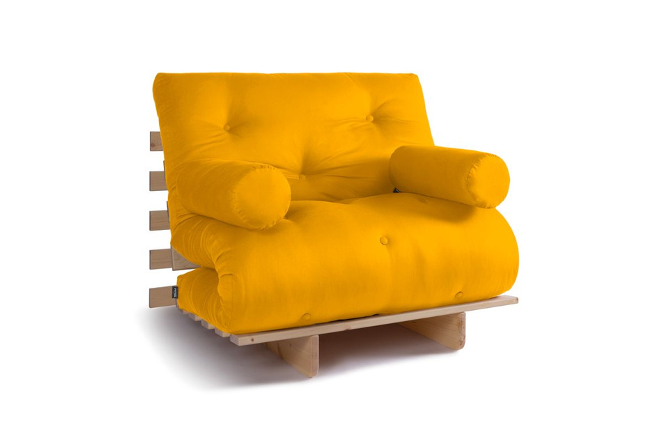 Schlafsofa 90x200 - Slim Comfort Classic - Pascall Futon Honig