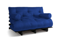 Schlafsofa 140x200 - Slim Exclusive Black - Pascall Futon Blau