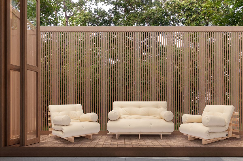 Ausziehbares Gartensofa 90x200 – Freedom Classic – Pascall Futon Piedra