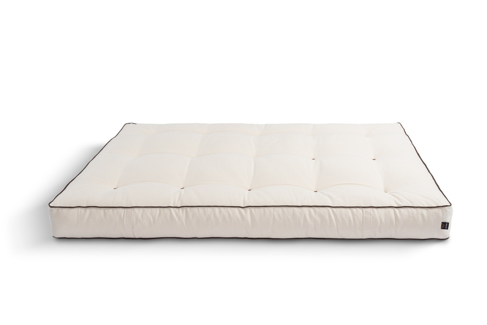 Matratze Futon 140x200 mit Wolle, Latex und Kokos - Pascall Comfort Wool Hard Kedro Ecru