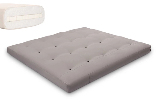 Grau \ Baumwollvlies + 3 cm Latexschicht \ 180x200 cm