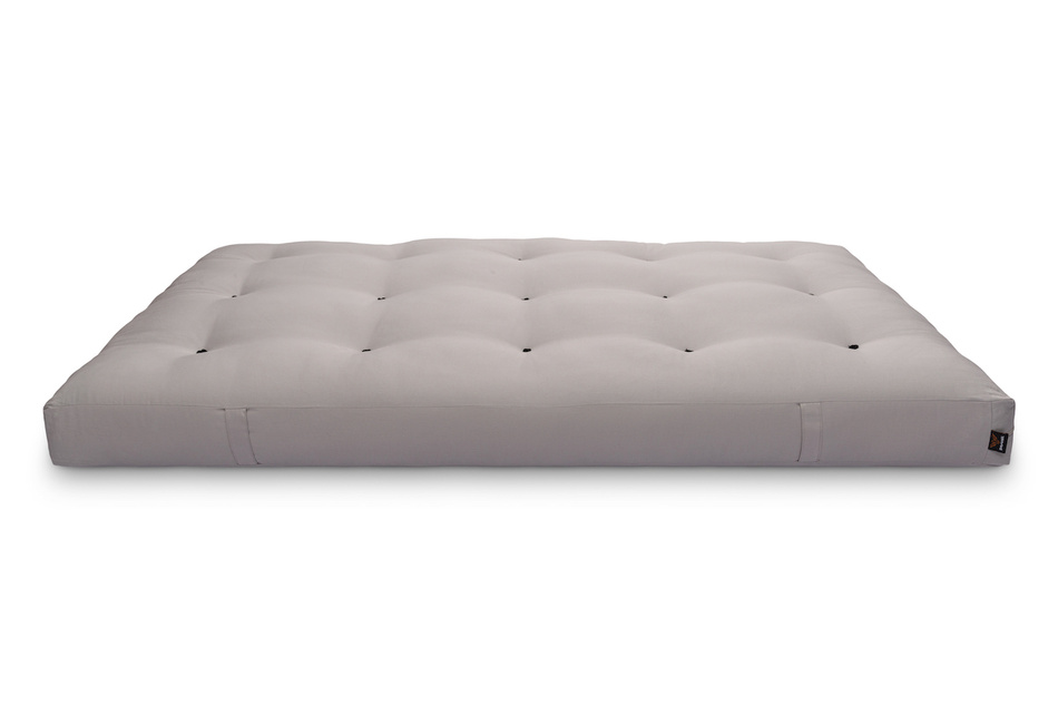 Matratze Futon 120x200 mit Wolle, Latex und Kokos - Pascall Comfort Wool Hard Grau