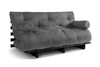 Schlafsofa 160x200 - Slim Comfort Black - Pascall Futon Grau