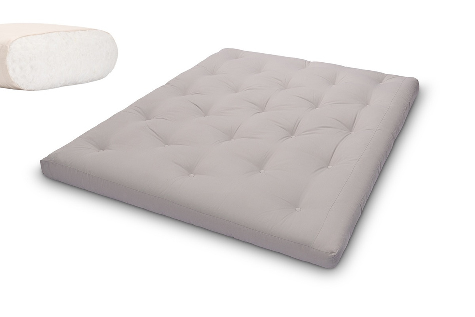Matratze Futon 160x200 - Pascall Slim Natural Grau
