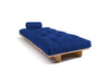 Schlafsofa 90x200 - Slim Comfort Classic - Pascall Futon Blau