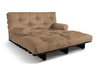 Schlafsofa 140x200 - Slim Basic Black - Pascall Futon Beige