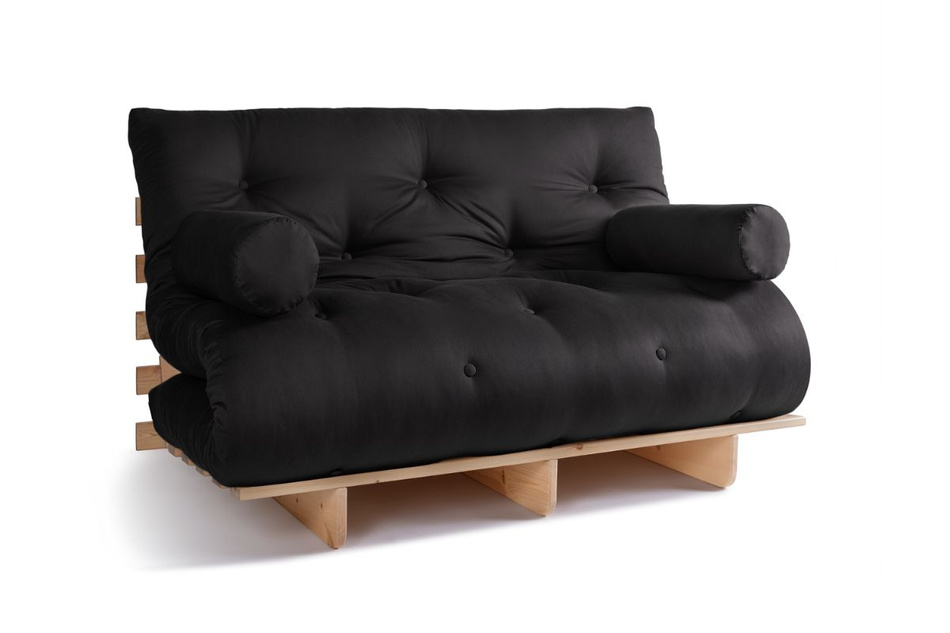 Schlafsofa 140x200 - Slim Basic Classic - Pascall Futon Schwarz