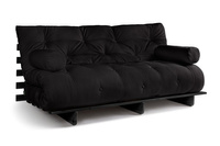 Schlafsofa 180x200 - Slim Exclusive Black - Pascall Futon Schwarz