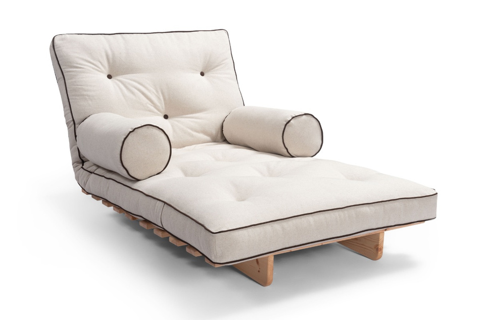 Schlafsofa 90x200 - Slim Comfort Kedro Classic - Pascall Futon Leinen