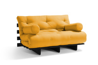 Schlafsofa 90x200 - Slim Exclusive Black - Pascall Futon Honig