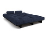 Schlafsofa 160x200 - Slim Comfort Black - Pascall Futon Marineblau