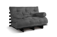 Schlafsofa 120x200 - Slim Exclusive Black - Pascall Futon Grau