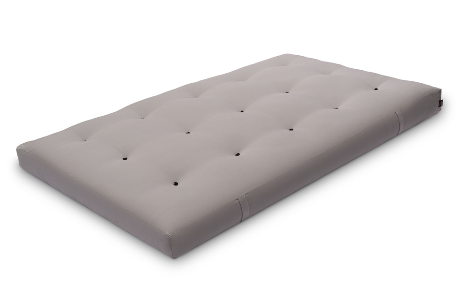 Matratze Futon 120x200 mit Wolle, Latex und Kokos - Pascall Comfort Wool Grau
