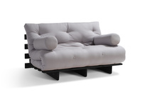 Schlafsofa 90x200 - Slim Exclusive Black - Pascall Futon Tauben-Glow