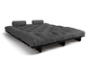 Schlafsofa 180x200 - Slim Exclusive Black - Pascall Futon Grau