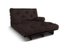 Schlafsofa 120x200 - Slim Exclusive Black - Pascall Futon Braun