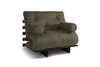 Schlafsofa 90x200 - Slim Comfort Black - Pascall Futon Khaki