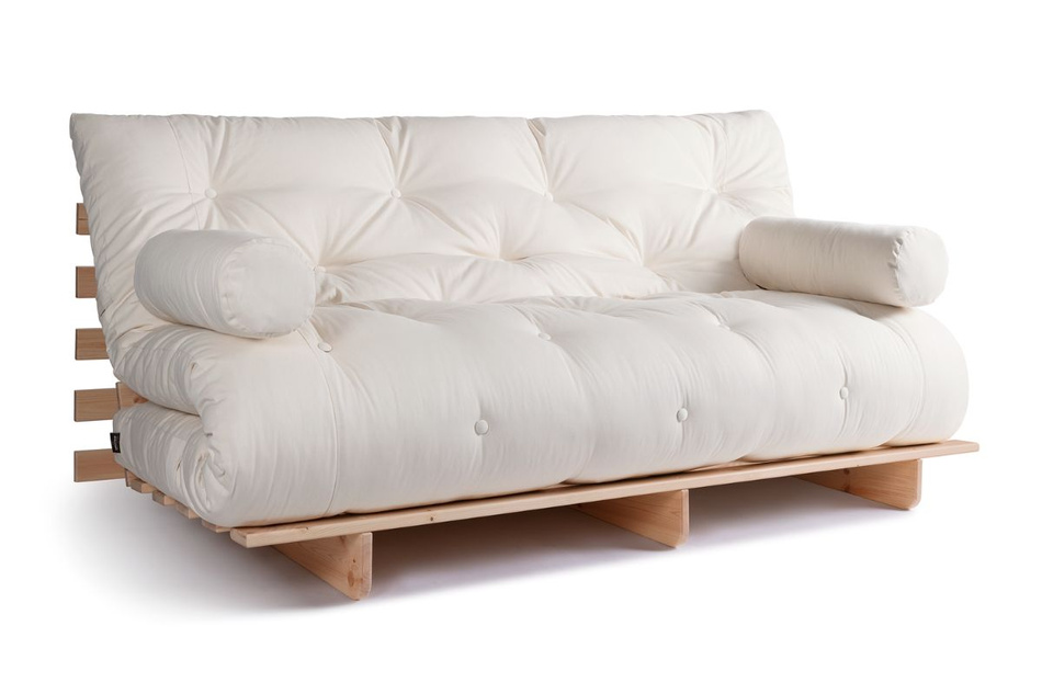 Schlafsofa 180x200 - Slim Exclusive Classic - Pascall Futon Ecru