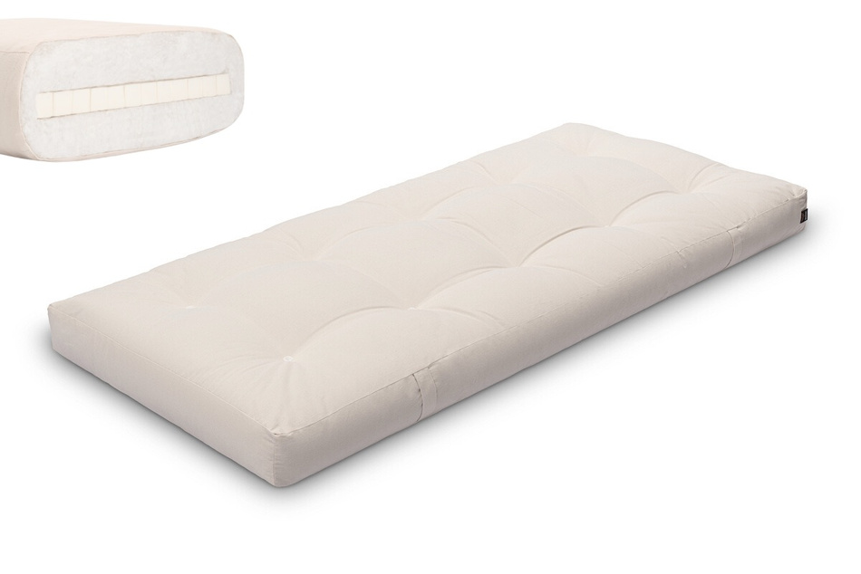 Matratze Futon 90x200 mit Latex - Pascall Medium Latex Ecru