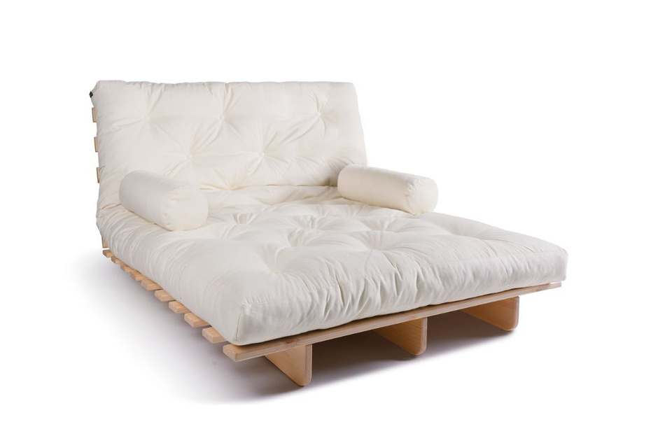 Schlafsofa 120x200 - Slim Basic Classic - Pascall Futon Ecru