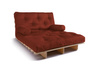 Schlafsofa 120x200 - Slim Comfort Classic - Pascall Futon Ziegelstein