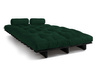Schlafsofa 140x200 - Slim Comfort Black - Pascall Futon Flaschengrün