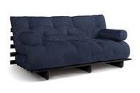 Schlafsofa 180x200 - Slim Comfort Black - Pascall Futon Marineblau