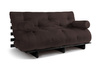 Schlafsofa 160x200 - Slim Comfort Black - Pascall Futon Braun