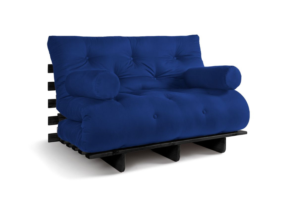Schlafsofa 120x200 - Slim Exclusive Black - Pascall Futon Blau