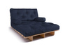 Schlafsofa 120x200 - Slim Basic Classic - Pascall Futon Marineblau