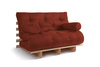 Schlafsofa 120x200 - Slim Comfort Classic - Pascall Futon Ziegelstein