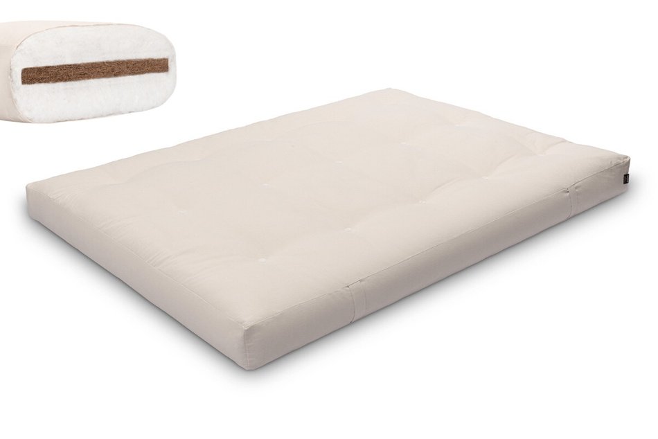 Matratze Futon 140x200 mit Kokos - Pascall Medium Coco Ecru