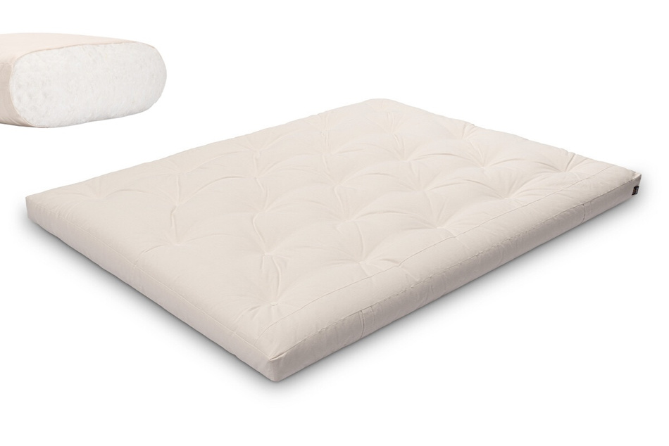 Matratze Futon 160x200 - Pascall Slim Natural Ecru