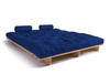 Schlafsofa 180x200 - Slim Exclusive Classic - Pascall Futon Blau