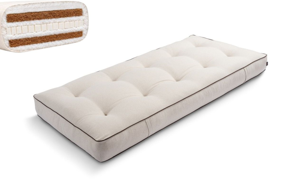Matratze Futon 90x200 mit Latex-Kokos - Pascall Comfort Relax Hard Kedro Leinen