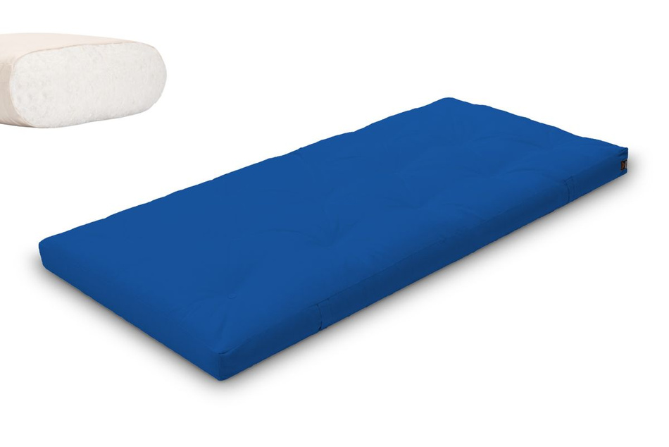 Matratze Futon 90x200 - Pascall Slim Natural Blau