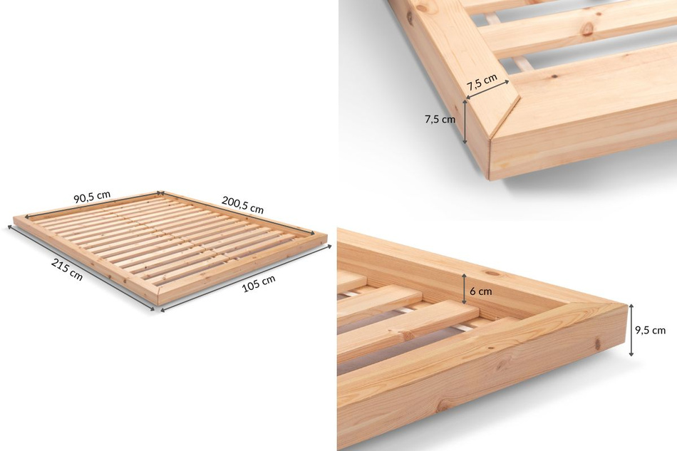 Bett Futon 90x200 - Pascall Zen Tatami Natura
