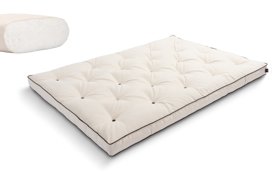 Matratze Futon 120x200 - Pascall Slim Natural Kedro Ecru