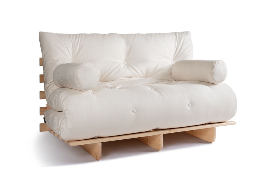 Schlafsofa 140x200 - Slim Comfort Classic - Pascall Futon Ecru