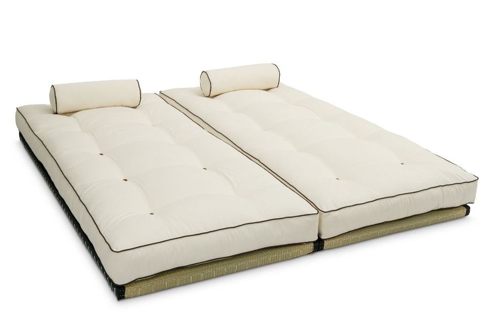 Sofa Tatami Medium Duo Latex Kedro 100x200 - Pascall Futon Ecru