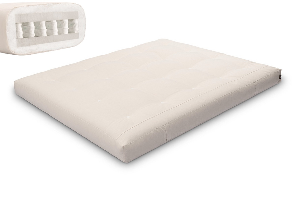 Matratze Futon 160x200 - Pascall Hybrid Pocket H3 Ecru