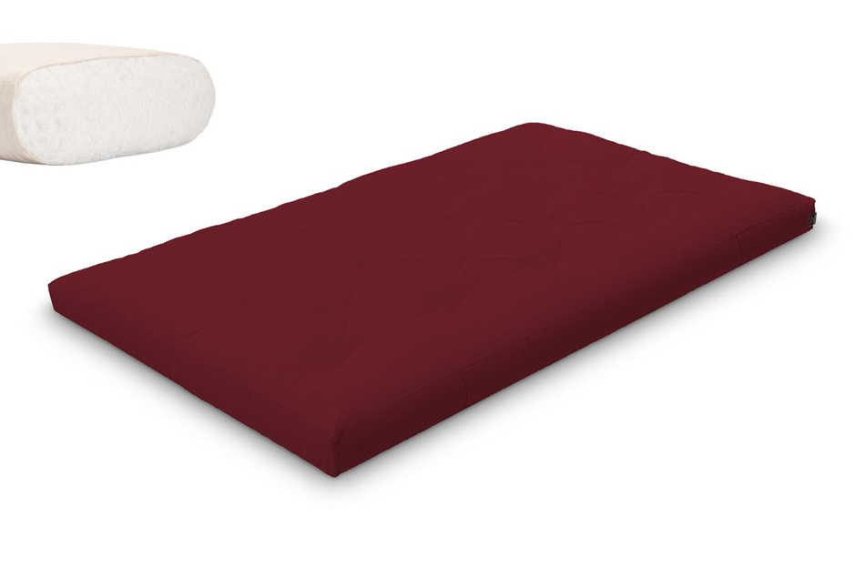 Matratze Futon 120x200 - Pascall Slim Natural Bordeaux