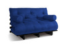 Schlafsofa 140x200 - Slim Exclusive Black - Pascall Futon Blau