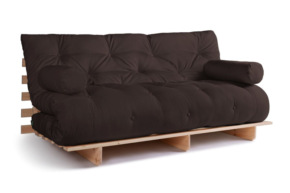 Schlafsofa 180x200 - Slim Exclusive Classic - Pascall Futon Braun