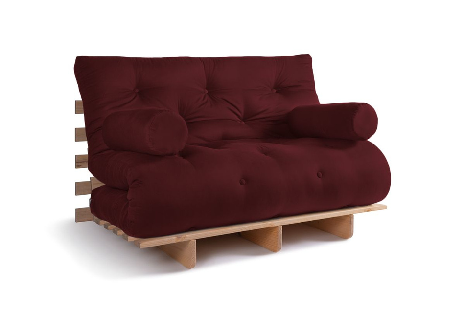Schlafsofa 120x200 - Slim Comfort Classic - Pascall Futon Bordeaux
