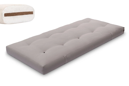 Grau \ Baumwollvlies + 3 cm Kokosschicht \ 90x200 cm