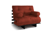 Schlafsofa 90x200 - Slim Basic Black - Pascall Futon Ziegelstein