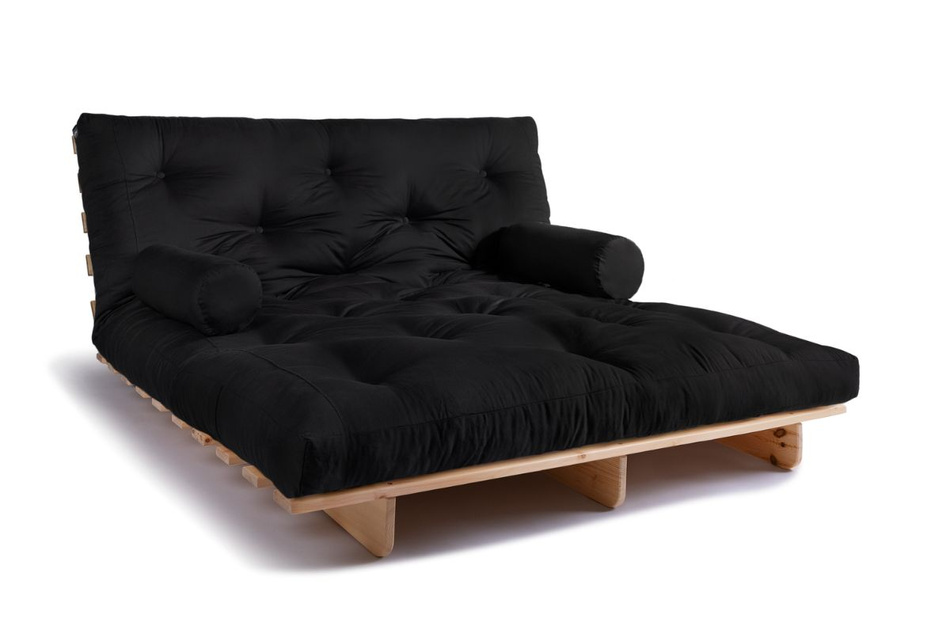Schlafsofa 160x200 - Slim Basic Classic - Pascall Futon Schwarz