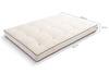 Matratze Futon 120x200 mit Wolle, Latex und Kokos - Pascall Comfort Wool Hard Kedro Ecru